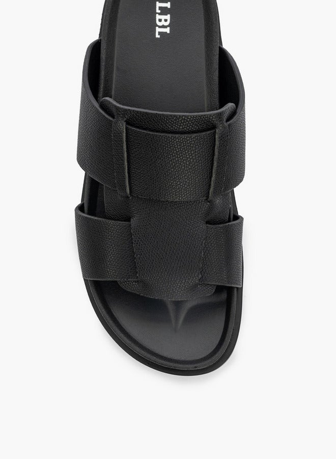 LBL by Shoexpress Textured Slip-On Comfort Sandals  - Image 4