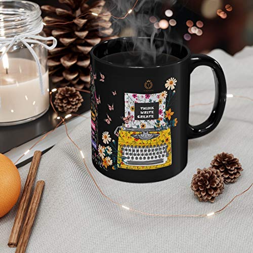TAJNAN Writer Printed Tea/Coffee Mug (300ml) (Think Write Pure Black) - Image 2