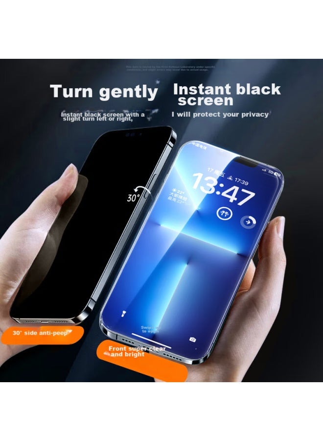 Divi Privacy Screen Protector For Apple 14/13, Anti-peeping Tempered Glass Film For Iphone 14/13/13 Pro, Dust-proof, Shatterproof, Full Screen, Privacy Protection, Easy Installation, Dust-free Installation - Image 4
