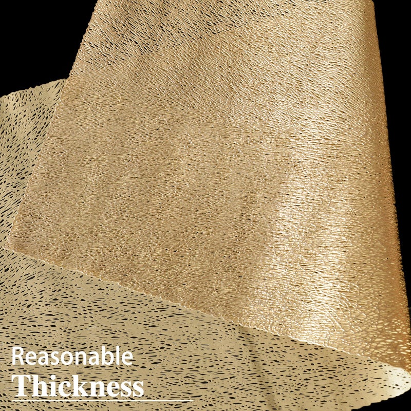 Fave Gold Table Runners 60 Inches Heat Resistant Table Runner Line Shaped Short Table Runner Washable Table Mats for Wedding Party Banquet Event Dining Decoration (Line ) - Image 2