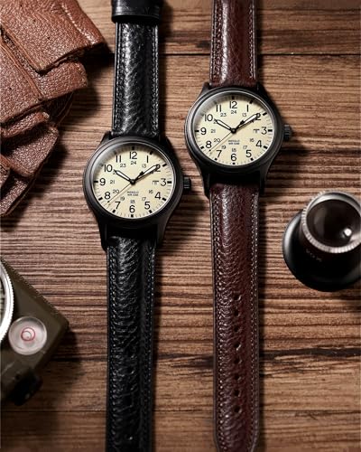 Getalia Italian leather Watch Band Tuscany Natural Vegetable-Tanned Full Grain Genuine Leather, Skin-Safe, Quick Release Replacement Watch Straps for Men and Women Thick and Soft (Coffee Width-20mm) - Image 4