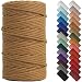 NOANTA Coffee Macrame Cord 4mm x 109yards Colored Macrame Rope Cotton Rope Macrame Yarn Colorful Cotton Craft Cord for Wall Hanging Plant Hangers Crafts Knitting - Image 2