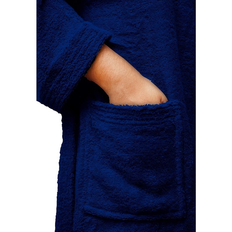 Unisex Bathrobe 100% Cotton Bath Robe for Men and Women, Soft, Lightweight and Absorbent Terry Cloth Robe for Spa and Home - Image 3