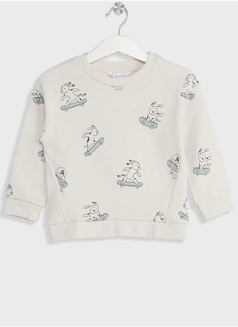MANGO - Kids Skate Printed Sweatshirt - Image 1