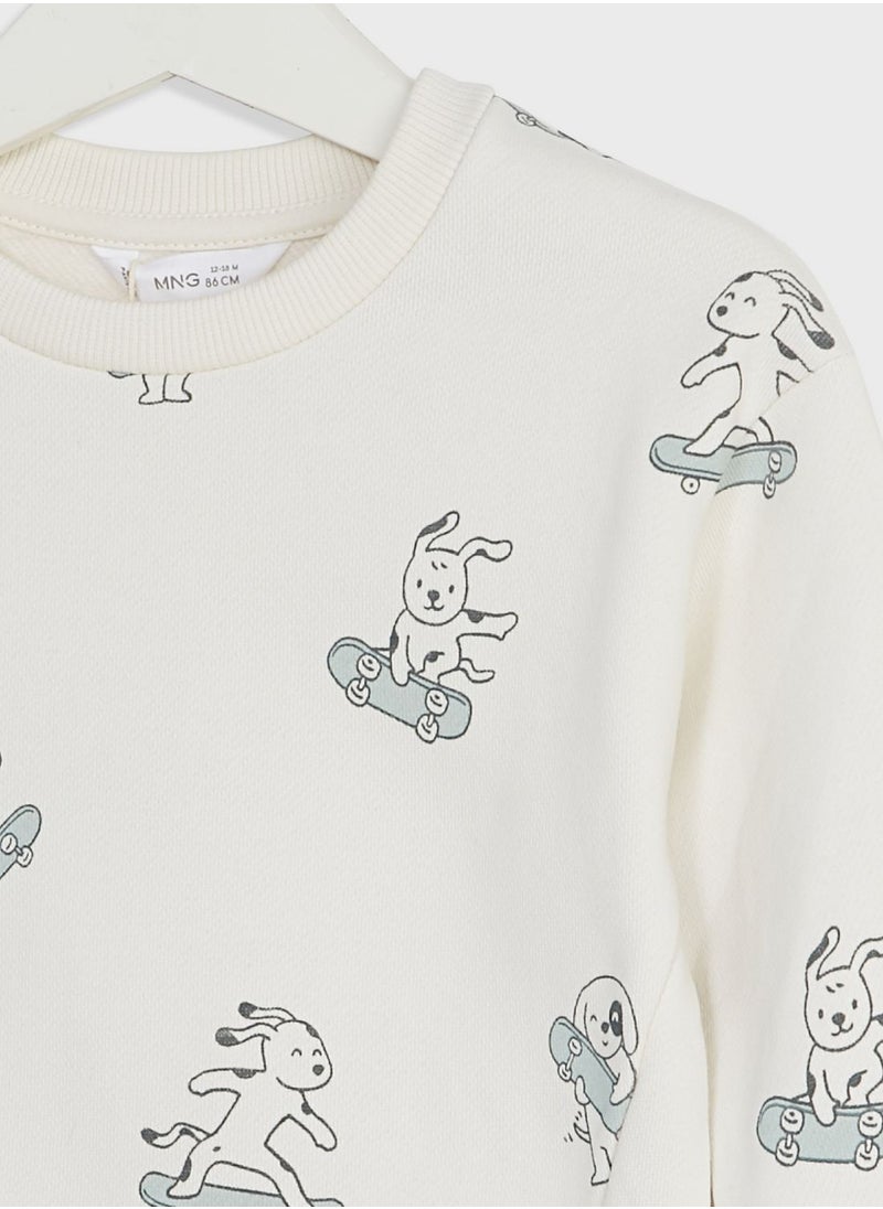 MANGO - Kids Skate Printed Sweatshirt - Image 1