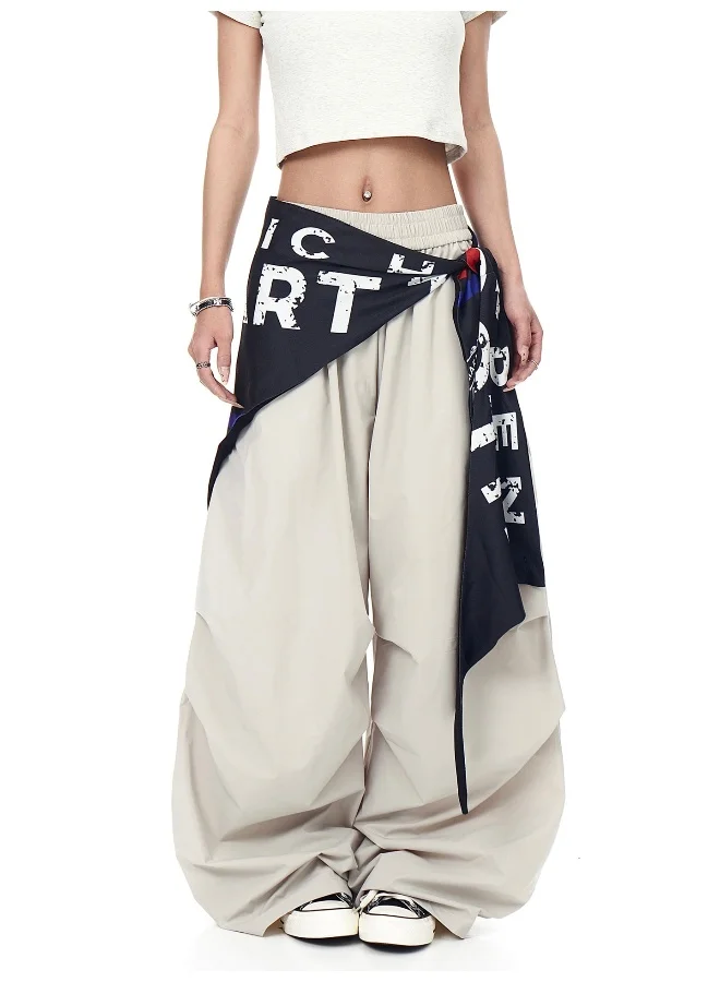 Madam Uniq Vintage Sweet and Spicy Hip-Hop Curved Knife Pants