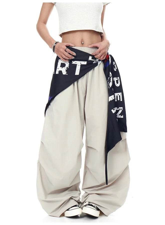 Madam Uniq Vintage Sweet and Spicy Hip-Hop Curved Knife Pants