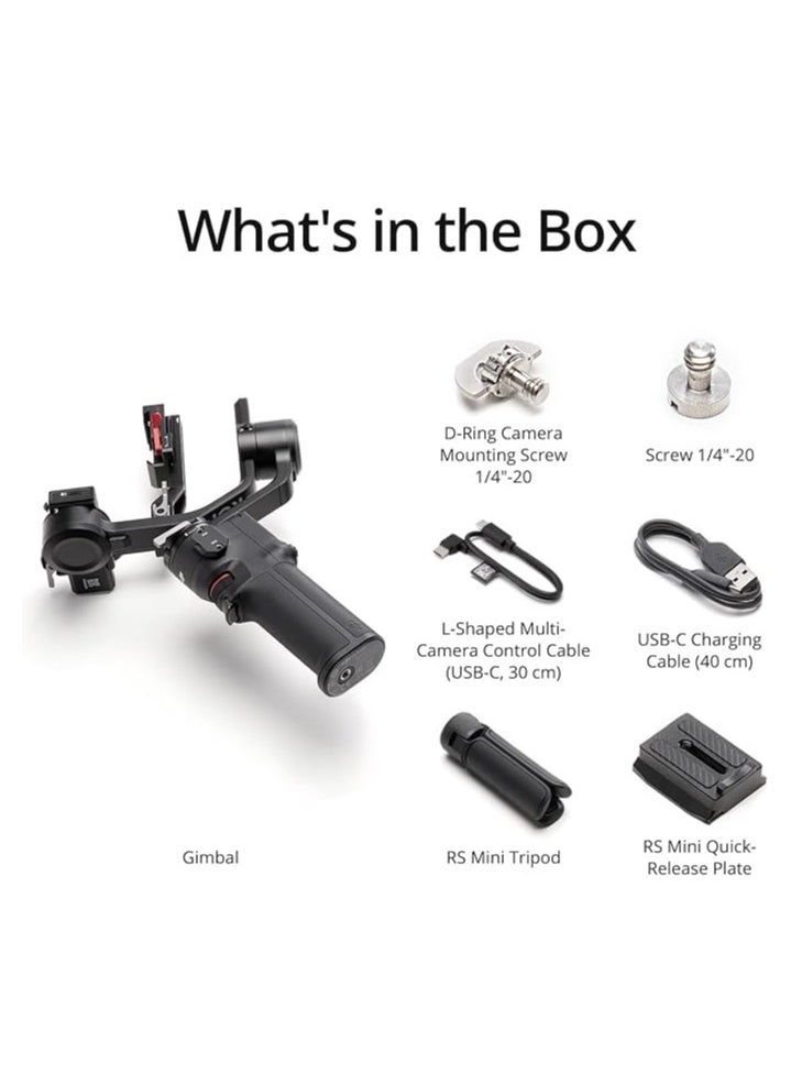 dji DJI RS 3 Mini - 3-Axis Mirrorless Gimbal Lightweight Stabilizer for Canon/Sony/Panasonic/Nikon/Fujifilm, Bluetooth Shutter Control, Native Vertical Shooting, UAE Version with Official Warranty Support  - Image 2