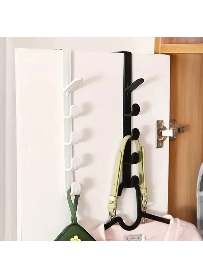 3pcs Black Hook Door Hanging Storage Rack Wall Mounted Organizer For Entryway - Image 3
