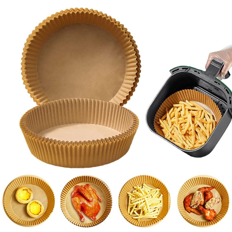 SNEHIDA SNEHIDA Air Fryer Disposable Paper Liner Disposable Parchment LinersRound Air Fryer Parchment Paper Oil Proof NonStick Food Grade Parchment Paper Sheets for air FryerBakingCooking Pack of 40 
