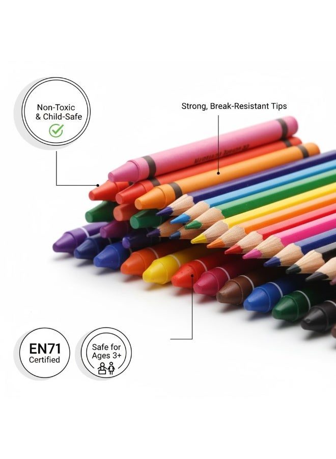 لوكاداه مجموعة فنية للأطفال من ١٦٠ قطعة - مجموعة رسم وتلوين مع أقلام تلوين، وأقلام تحديد، وأقلام تلوين، وألوان مائية، وباستيل زيتي، وأقلام رصاص HB، وممحاة، وورق | لوازم فنية إبداعية للمبتدئين، للفتيات، والأولاد، والأطفال، والمراهقين، والفنانين الشباب - Image 3