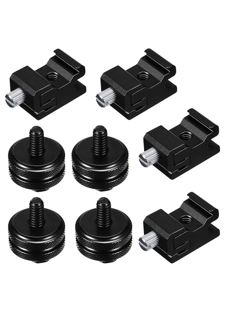 Y&D 8 Pieces 1/4 Inch Hot Shoe Mount Adapter Camera Tripod Screw and Cold Flash Stand for DSLR Rig  - Image 1