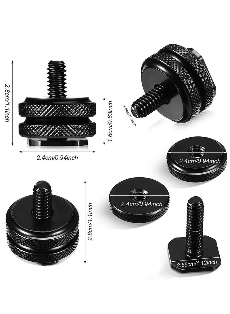 Y&D 8 Pieces 1/4 Inch Hot Shoe Mount Adapter Camera Tripod Screw and Cold Flash Stand for DSLR Rig  - Image 5