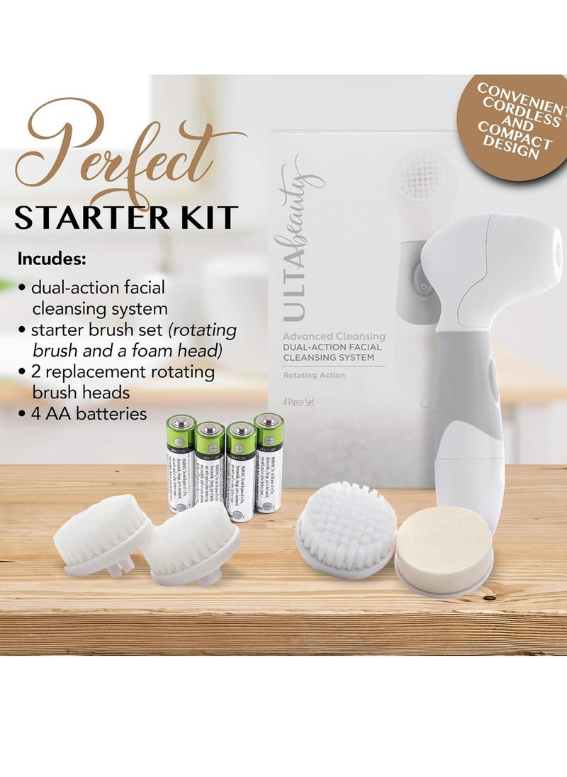 Ulta Beauty - ULTA Beauty Advanced Cleansing Dual-Action Facial Cleansing System and One Set Replacement Brushes - Image 1