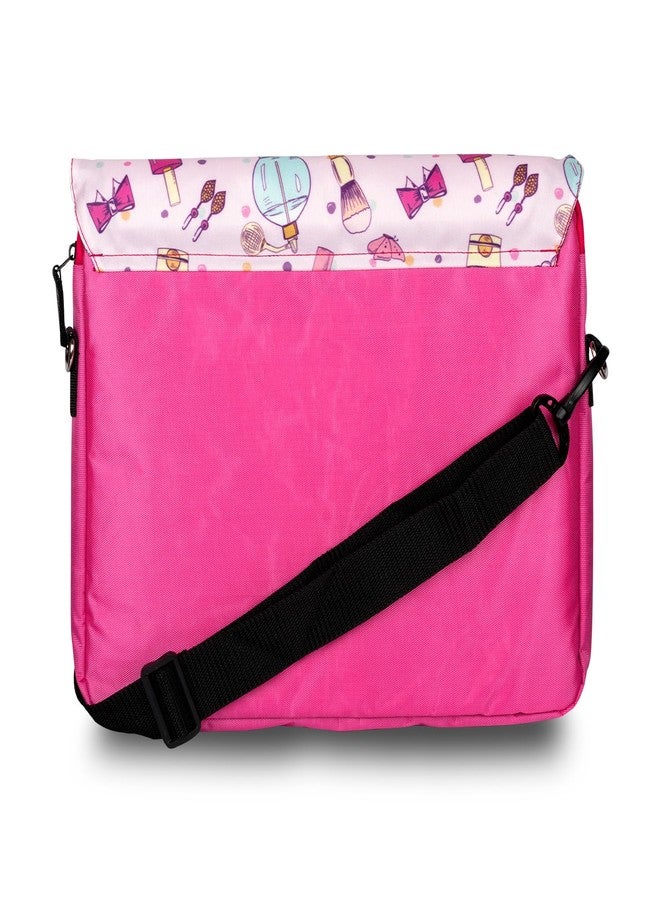 Echo Boomers Pink School Tuition Messenger Sling Bag fits upto 13-14" Laptop/Macbook, Detachable Shoulder Strap, Waterproof, Shockproof, Carry Handle with Spacious Pockets, For Kids - Image 3