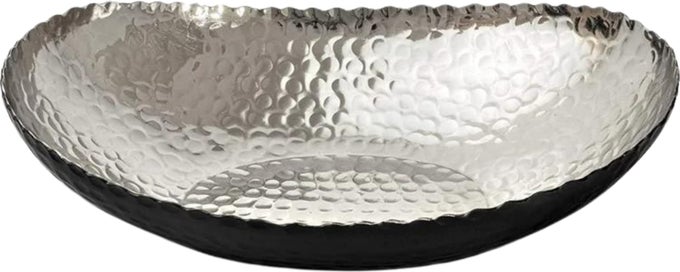 HAND HAMMERED DECORATIVE BOWL FOR HOME DECOR 1275INCH BLACK AND NICKEL PLATED KEY BOWL FOR ENTRYWAY TABLE CATCH ALL DECORATIVE FRUIT BASIN KEY HOLDER BOWLS FOR HOME DECOR
