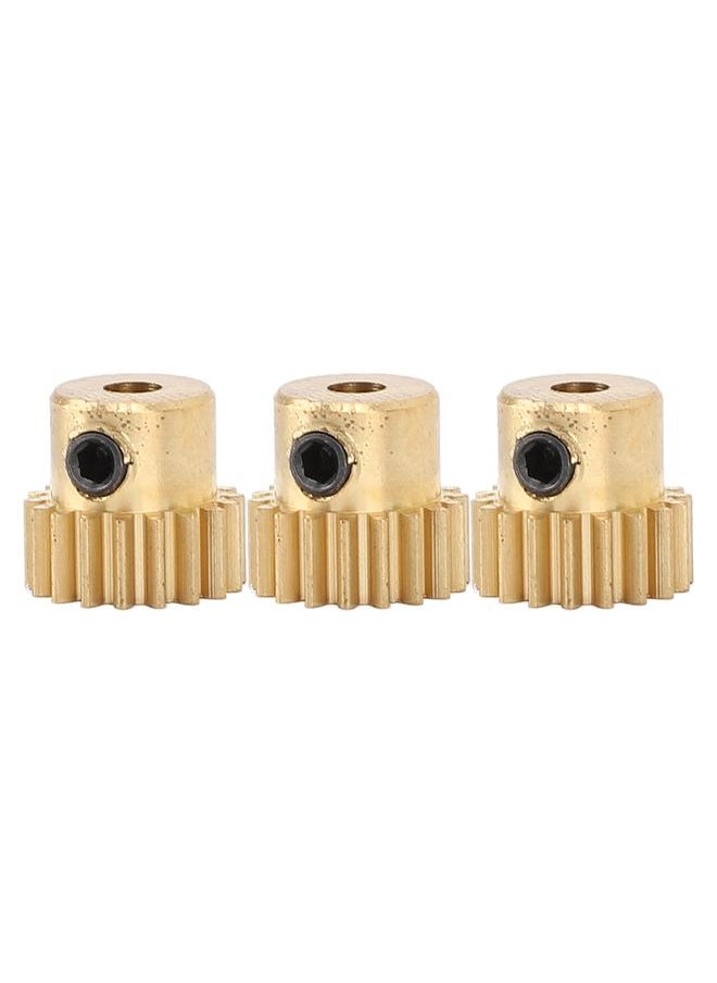 Thoraya 3Pcs RC Car Gear Copper M0.6 3.175mm Diameter Remote Control Car Motor Gear with M3 Positioning Screw for Hsp 1/10 18T  - Image 4