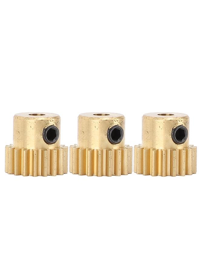 Thoraya 3Pcs RC Car Gear Copper M0.6 3.175mm Diameter Remote Control Car Motor Gear with M3 Positioning Screw for Hsp 1/10 18T  - Image 3