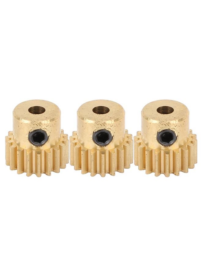 Thoraya 3Pcs RC Car Gear Copper M0.6 3.175mm Diameter Remote Control Car Motor Gear with M3 Positioning Screw for Hsp 1/10 18T  - Image 2