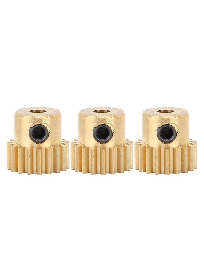 Thoraya 3Pcs RC Car Gear Copper M0.6 3.175mm Diameter Remote Control Car Motor Gear with M3 Positioning Screw for Hsp 1/10 18T  - Image 1