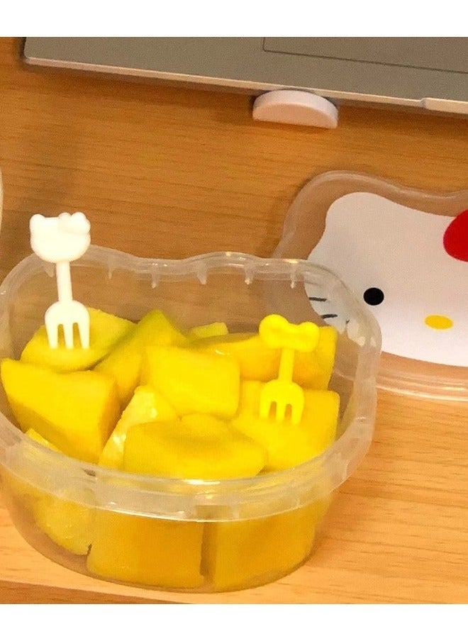 10 Pieces Mini Plastic Forks Set, Reusable Portable Fruit and Dessert Forks - Image 3