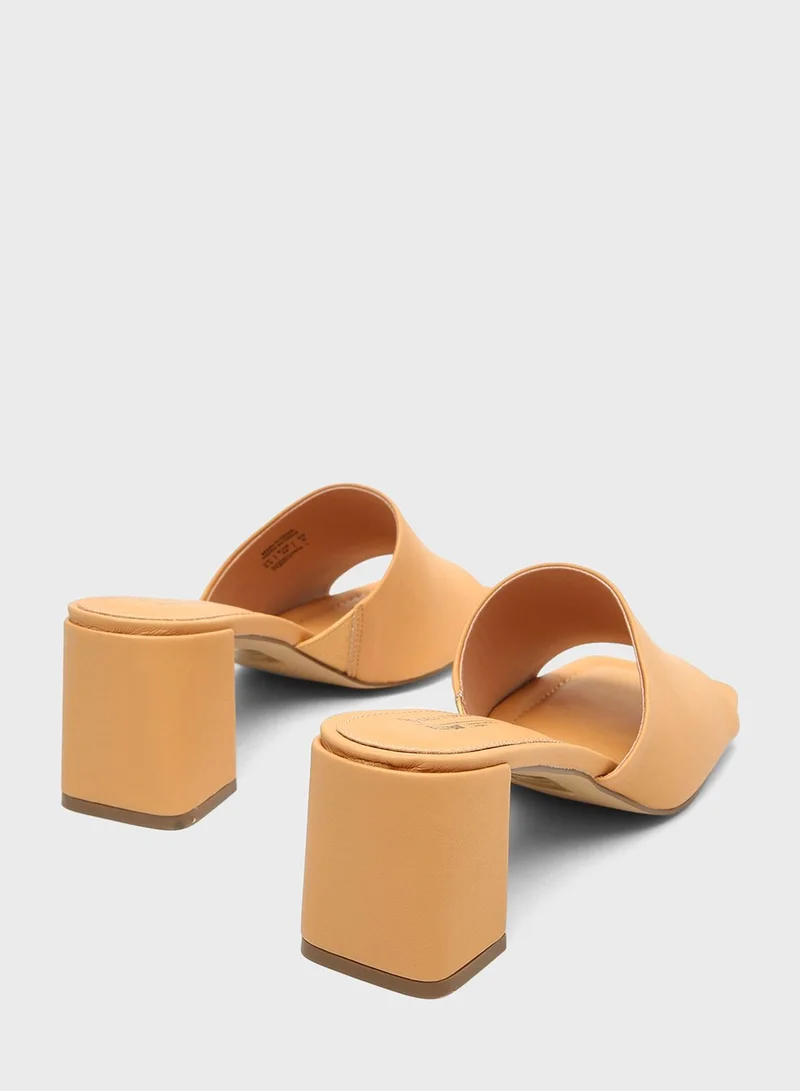 CALL IT SPRING Wide Strap Block Heel Sandals