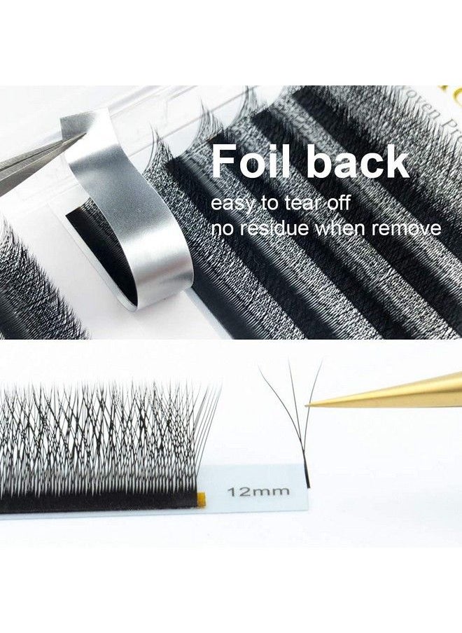 NAGARAKU W Eyelash Extension 3D Volume Premade Matte Black Cluster Easy Fanning Yy Eye Lashes With Thickness 0.07Mm Curl C (Length Mix 812Mm)  - Image 4