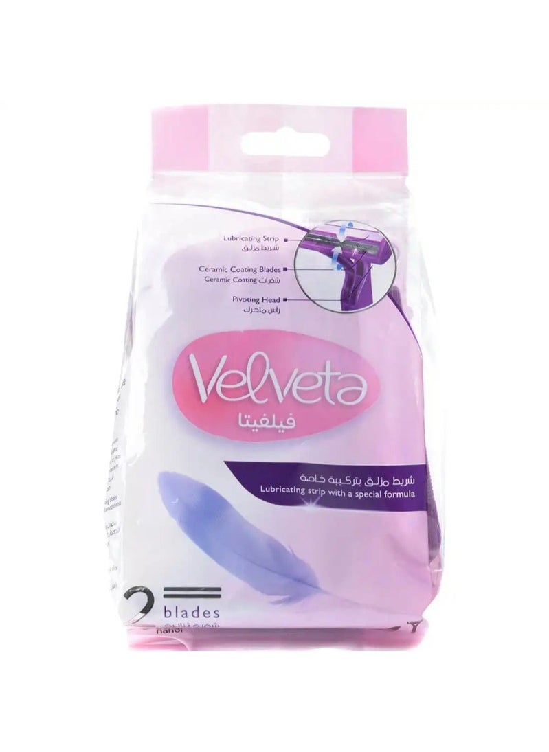 Velveta 2 Blades Razors For Women (10 Pcs+4 Free) - pzsku/Z7A18F3F17691AD73A51FZ/45/_/1729235887/08f30e44-642e-49cf-9e20-72c938d9d13a