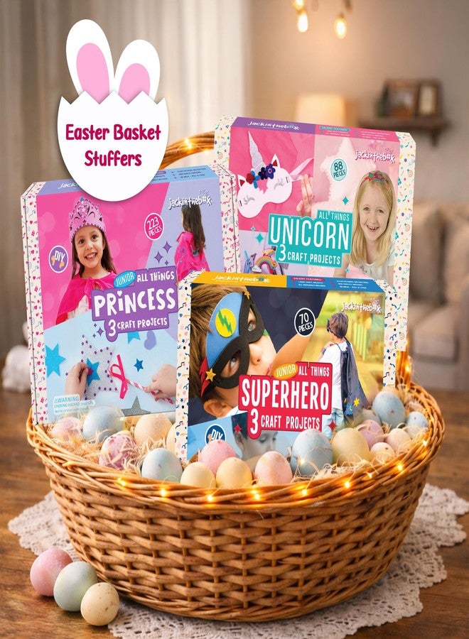 jackinthebox Princess Themed Arts and Crafts for Girls - Make a Cape, Tiara and Wand, Best Gift for Girls Ages 5 6 7 8 Years, 3 Craft Projects in 1 Box - Image 3