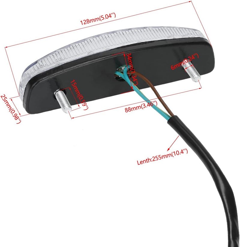 FVRITO 12V Front Head Light Lamp and Rear Brake Tail light for 50cc 70cc 90cc 110cc 125cc Taotao 110B Coolster 3050C Vitacci HAWK Peace Roketa Sunl BMS RPS Raider 6 ICEbear Chinese Quad ATV 4 Wheeler - Image 5