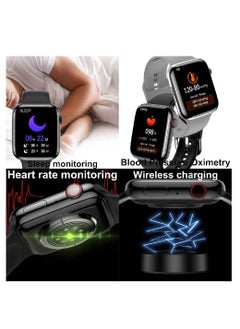 Zoom Plus Full Touch Fitness Tracker Heart Rate Monitor Bluetooth Call Smartwatch For iPhone & Android Black  - Image 4