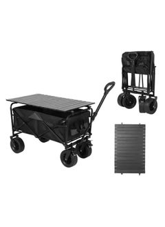 Outdoor.Market Heavy Duty Folding Trolley Wagon Cart with Table – Collapsible Trolley, 10-Inch Wheels, 180kg Capacity for Outdoor, Beach & Garden  - Image 1