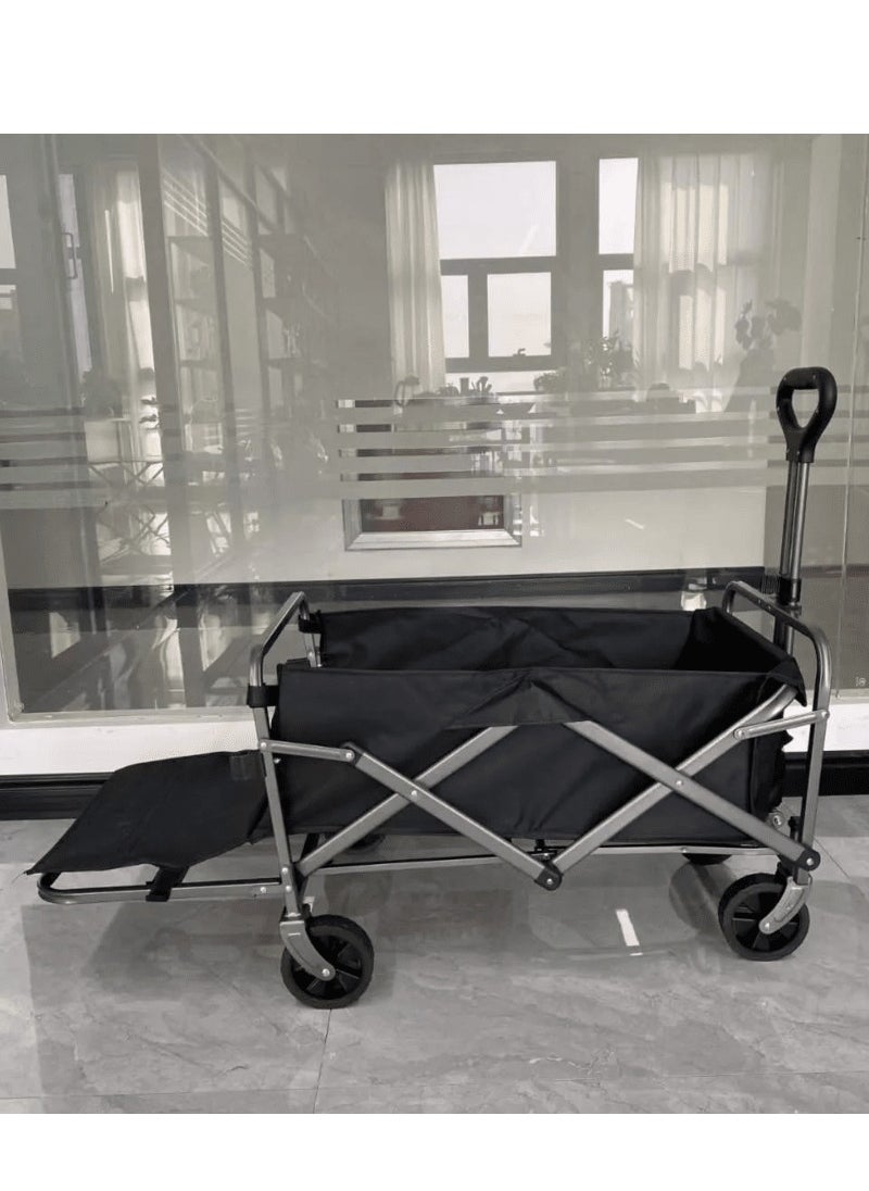 Outdoor.Market Heavy Duty Folding Trolley Wagon Cart with Table – Collapsible Trolley, 10-Inch Wheels, 180kg Capacity for Outdoor, Beach & Garden  - Image 4
