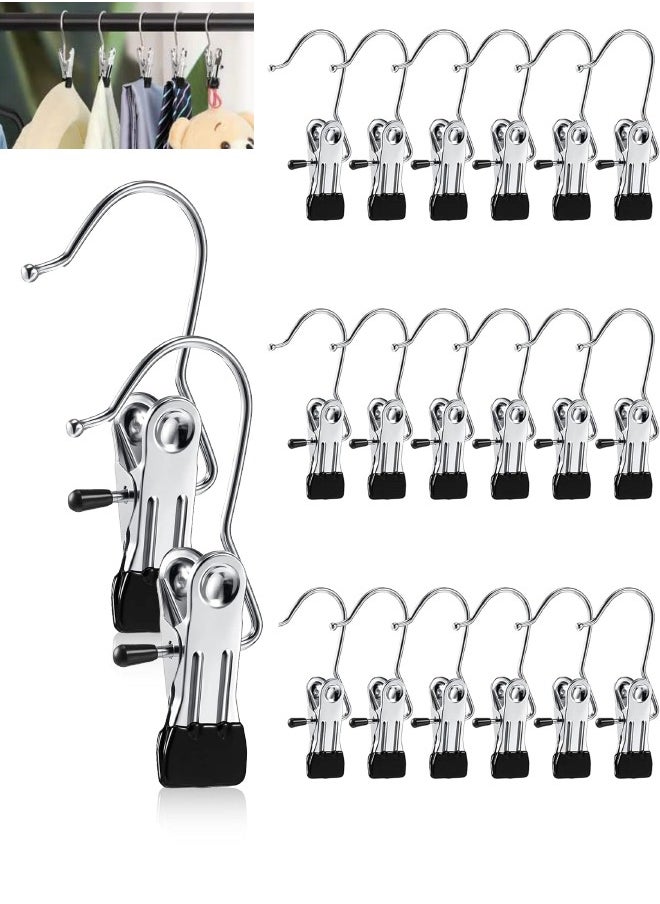 Generic Boot Hangers Clips, 20pcs Hanging Clips Hook Clothes Pins for Laundry, Hanger Clips Towel Clips Boot Organizer for Home and Travel, Clothespins Clip Hangers for Pants Hats Socks Gloves  - Image 1