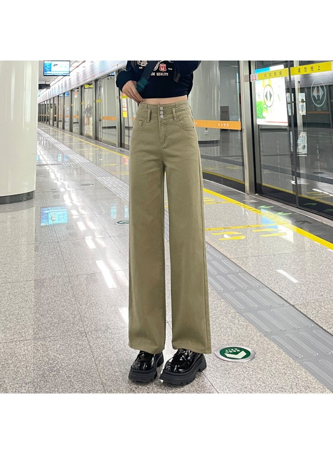 TonLion high-waist Button-front Wide-leg Pants - Flattering & Versatile Casual Trousers - Image 2