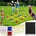 whumsdog Giant Tic Tac Toe Strap Game Outdoor 4 Ft X 4 Ft Portable Tic Tac Toe Bean Bag Toss Game Large Yard Toss Game Tic Tac Toss Across Camping Games for Kids Families and Friends - Image 3