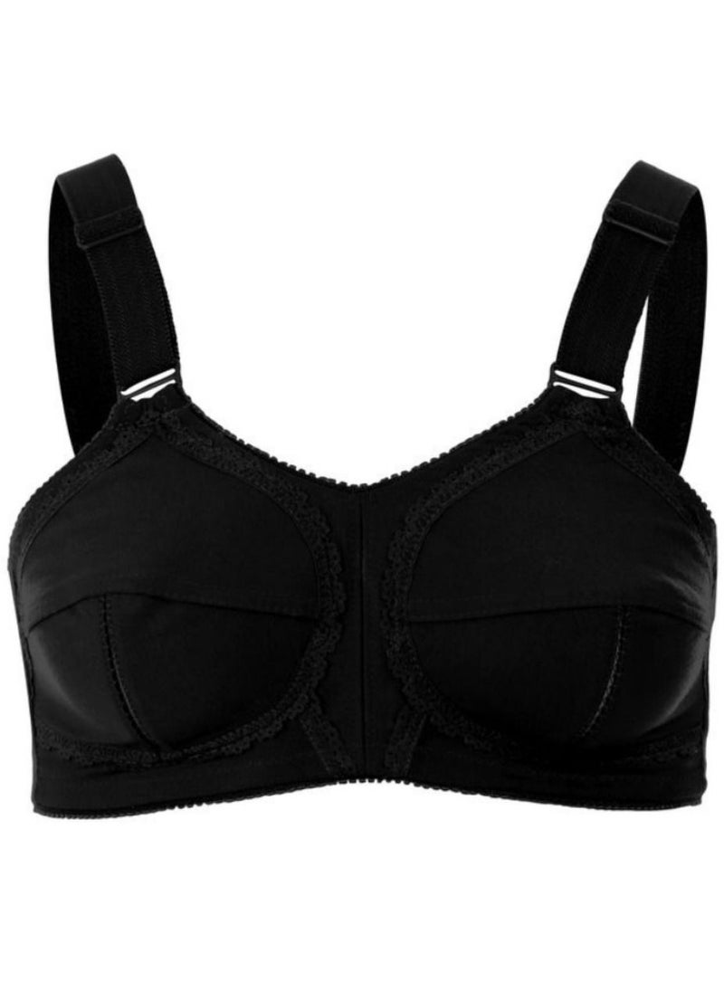 لاسو Lasso حمالات صدر قطن حزام مطاط غير مبطنه بدون سلك عاليه الجوده – 3قطع – الوان ( اسود - احمر- بيج )  - Image 2