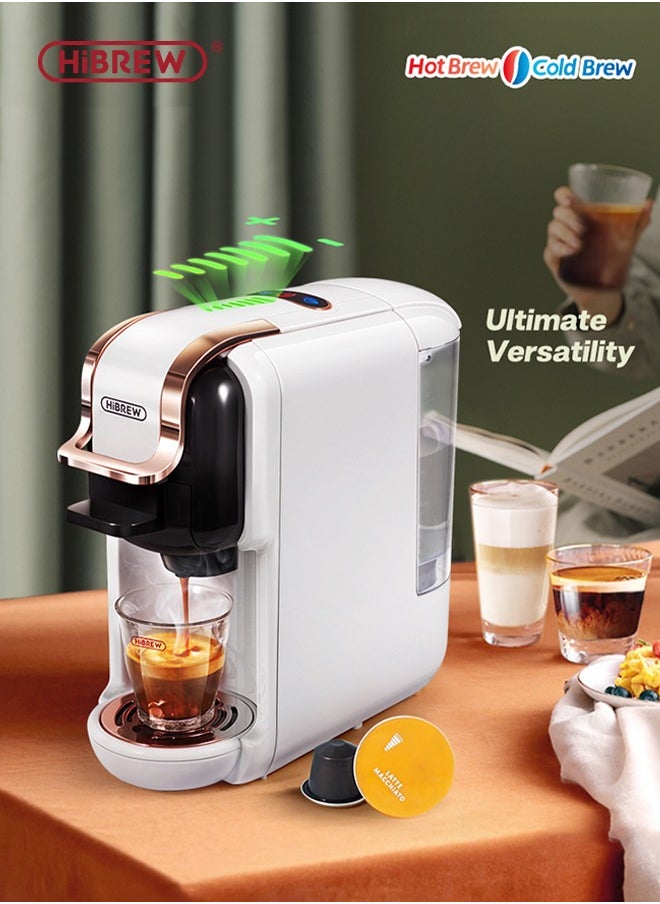 HiBREW HiBREW 5 in 1 Multiple Capsule Coffee Machine Hot/Cold DG Cappuccino 19Bar Milk Frother Frothing Foamer H2B+M1A  - Image 3