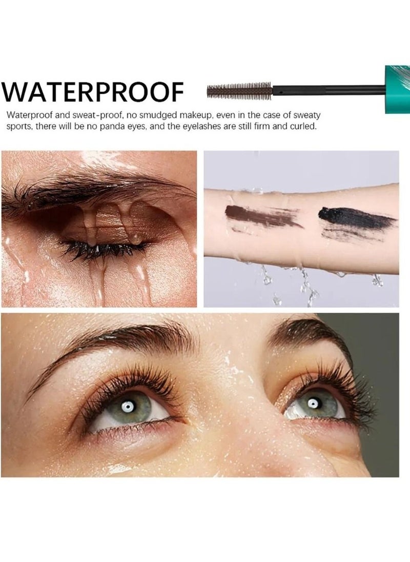 ibcccndc Brown Liquid Lash Extensions Mascara Long Lasting Thick and Long Waterproof Smudge Proof Mascara Natural Lengthening and Thickening Effect Long Lasting and Lash Doubling Formula Liquid Mascara  - Image 5