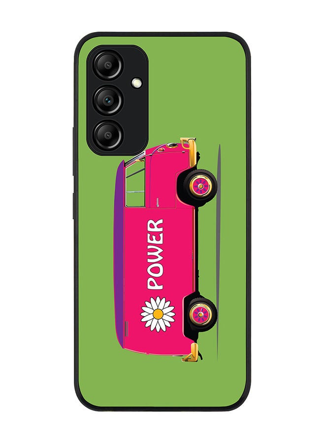 Stylizedd Rugged Black edge case for Samsung Galaxy A34 5G Slim fit Soft Case Flexible Rubber Edges Anti Drop TPU Gel Thin Cover - Flower Power - Image 1