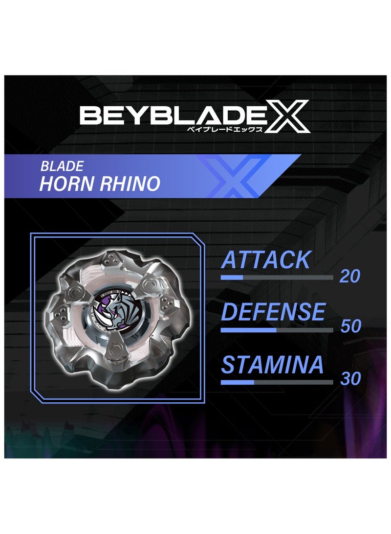 BEYBATTLE BURST Beyblade X Horn Rhino 3-80S | Right Spinning Defense Type Top | Takara Tomy-designed Beyblade X | Gift for Beyblade Lovers and Kids - Image 4