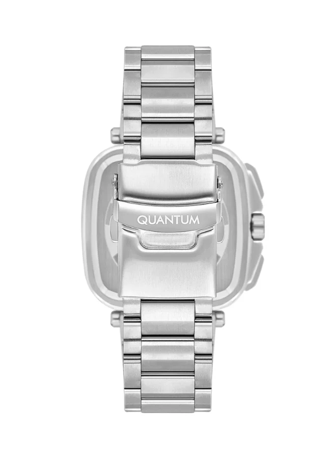 Quantum Men's Multifunction Display Watch With Silver Metal Strap - PWG1092.390