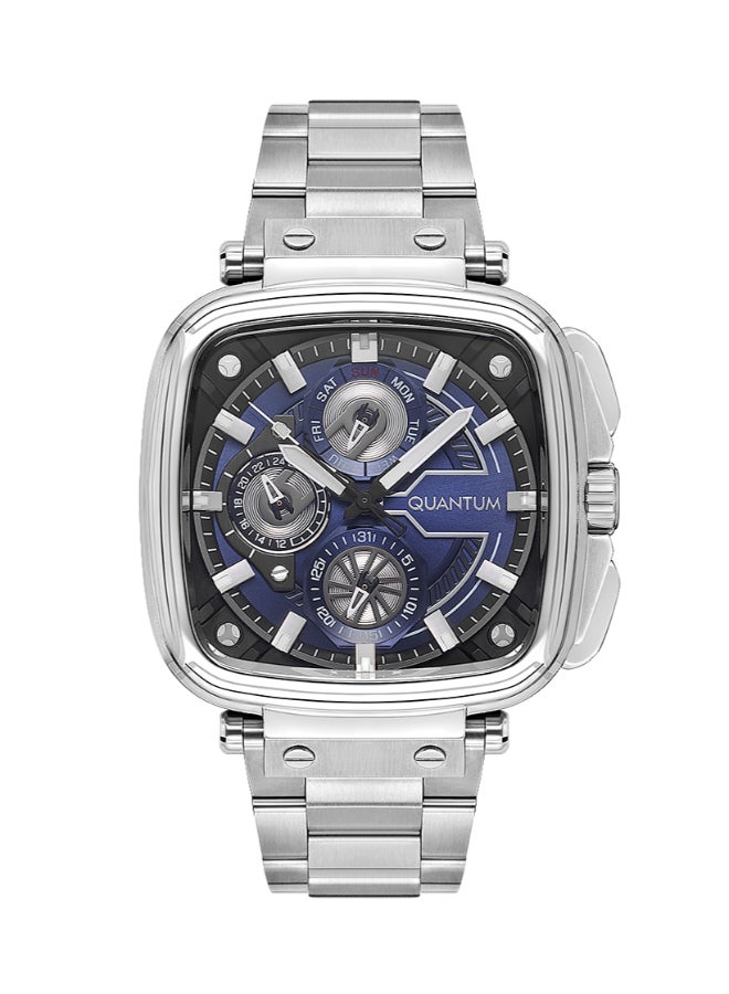 Quantum Men's Multifunction Display Watch With Silver Metal Strap - PWG1092.390 - Image 1