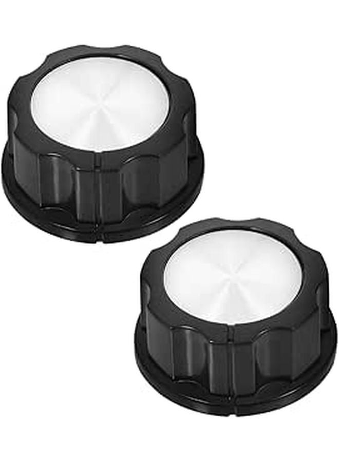 2Pcs Black Plastic Replacement Control Knobs for Air Fryer Oven Heat Insulated Oilproof - Image 1