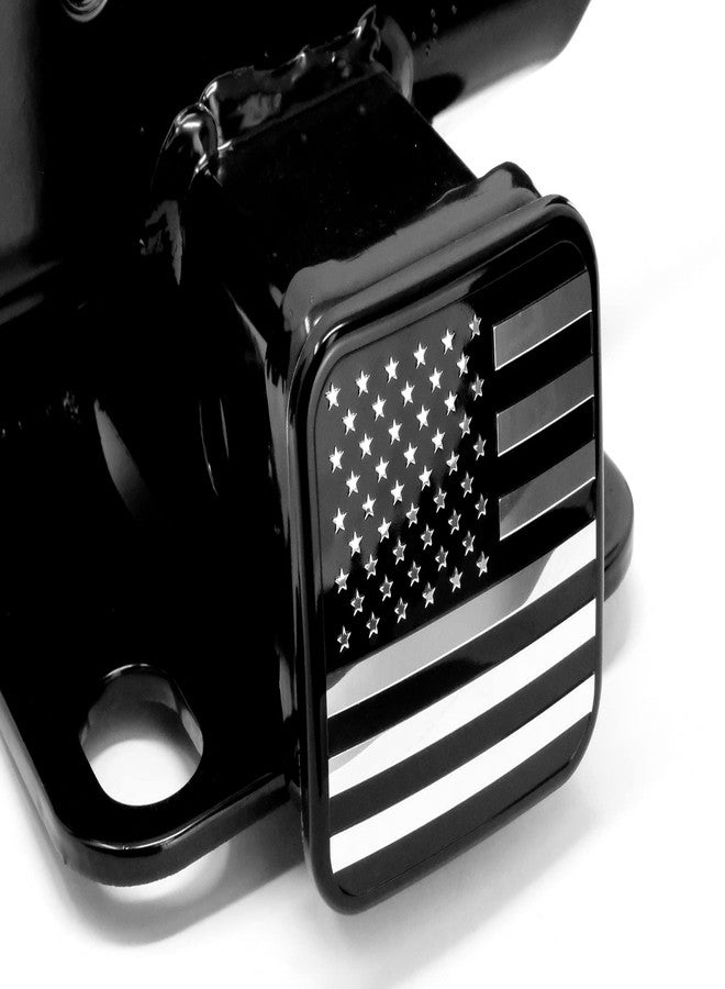 eVerHITCH USA Metal Flag Hitch Cover (Fits 2" Receivers, Black Chrome) - Image 3