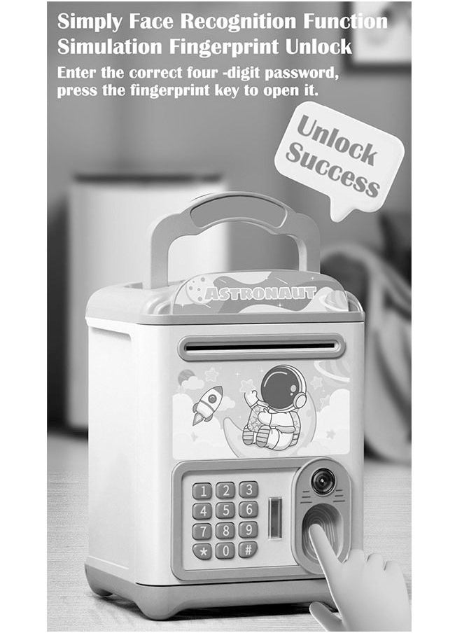 ZCM-HAPPY - Mini Simulation Password Fingerprint Induction Piggy Bank Electronic Money Bank Coin Cash Savings Box - Image 1