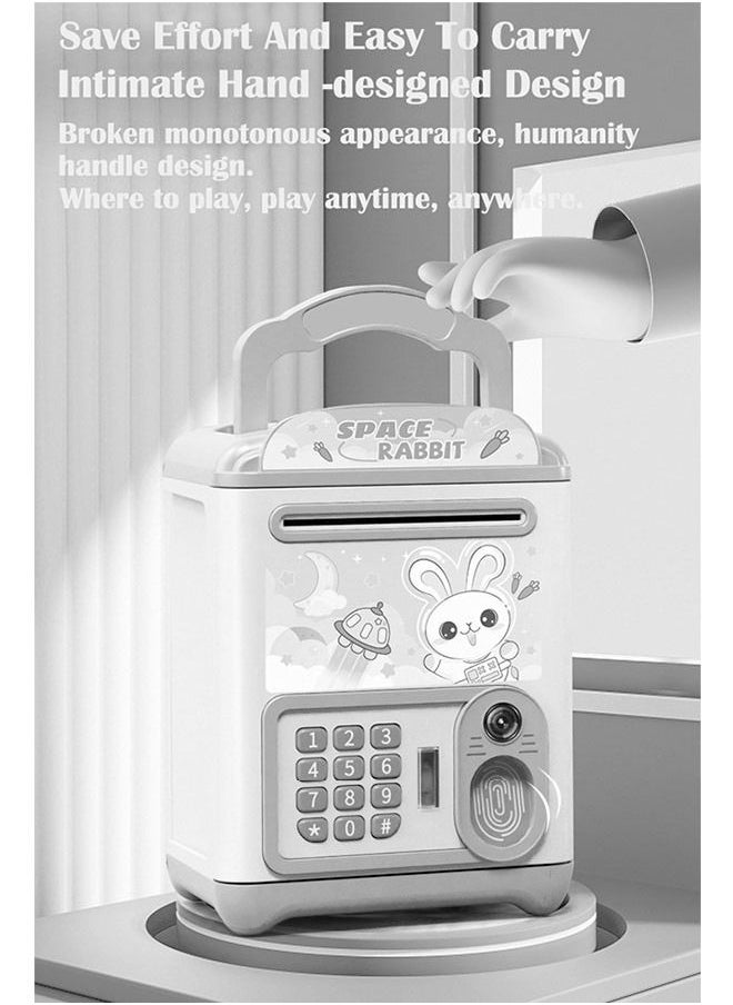 ZCM-HAPPY - Mini Simulation Password Fingerprint Induction Piggy Bank Electronic Money Bank Coin Cash Savings Box - Image 1