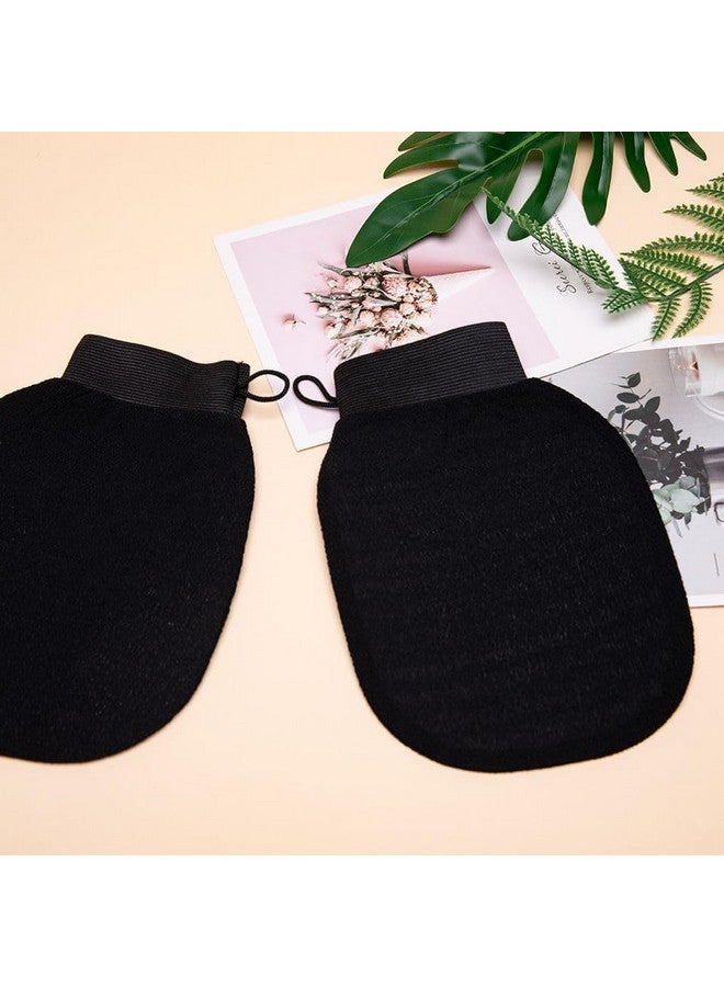 BLISS START Dead Skin Gloves for Dead Skin Bath Scrub Glove Body Whitening Body Exfoliator Mitt (Black) -2 Pcs - Image 2