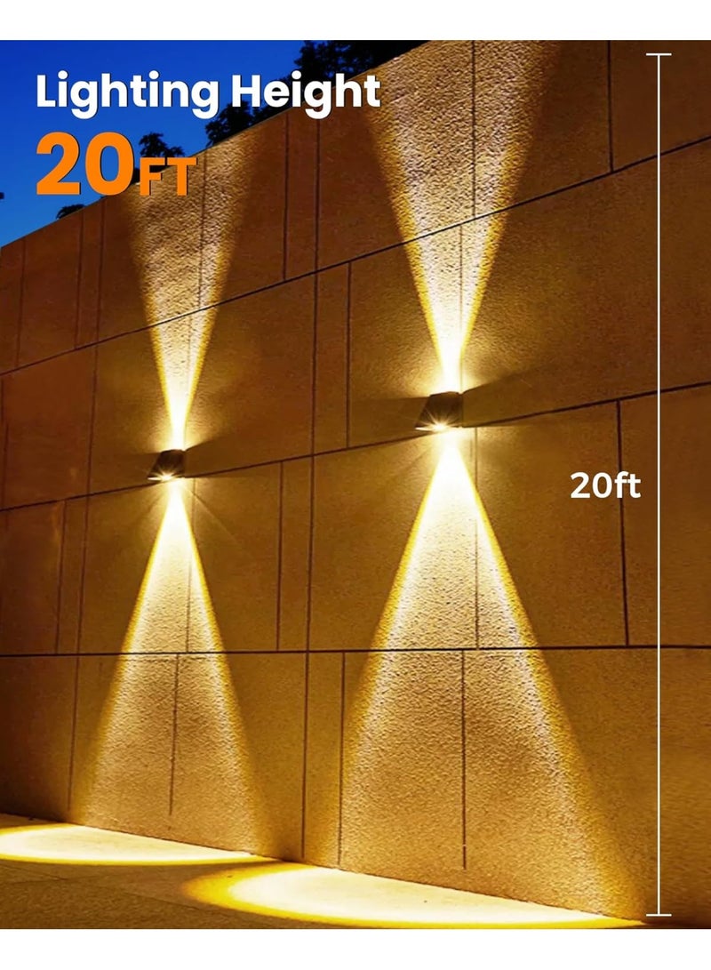 Arabest Solar Wall Lights Outdoor, Upgrade 2000 mAh Wall Sconce Lights 3000/6500K, IP65 Waterproof Wall Mounted Solar Outdoor Lights for Fence Porch Patio Garage Pergola Backyard(Dual Color, 2 Pack) - Image 4