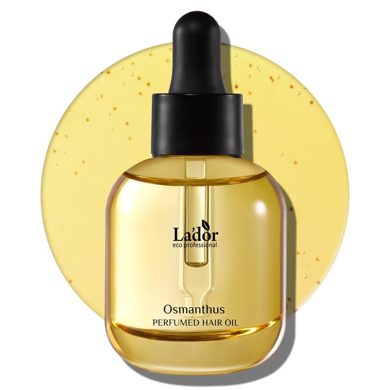 LADOR Hair Perfume Oil for Dry Damaged Hair - Anti Frizz Nourishing Fragrance Gloss Oil Serum Leave-In Conditioner Hold Curls & Waves No Sulfate Paraben 1 Fl Oz 03 Osmanthus Korean Haircare - Image 1